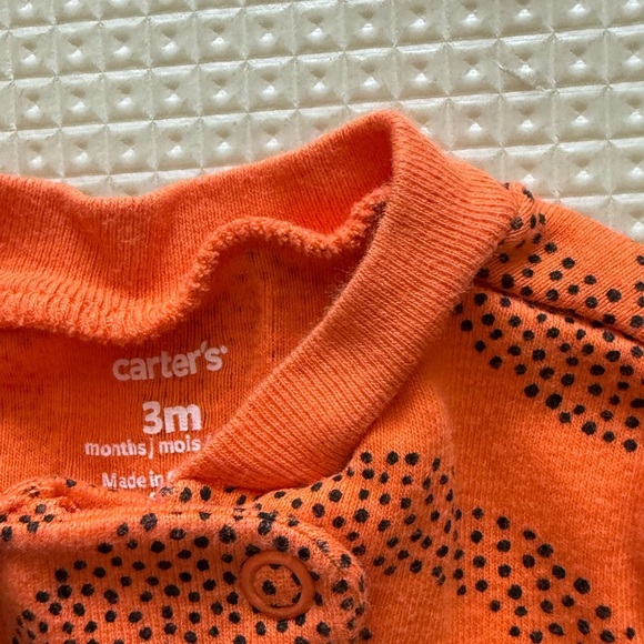Carter’s|Baby gender neutral Orange Pumpkin Patterned footsies pajamas•••3M,CUTE - Picture 5 of 5